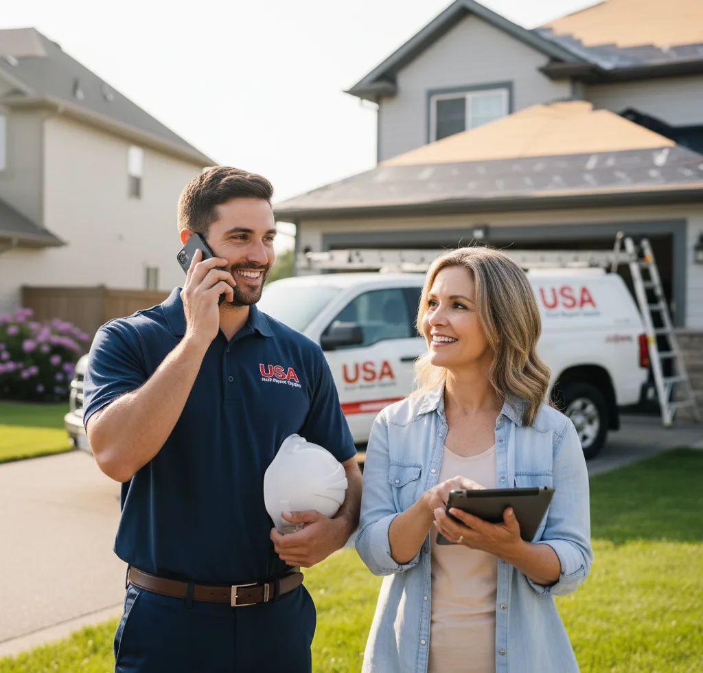 USA Roof Repair Experts customer support in Evensville